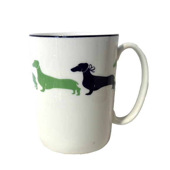 kate spade new york Other - Kate Spade New York Lenox White Porcelain Wickford Dachshund Coffee Mug Green